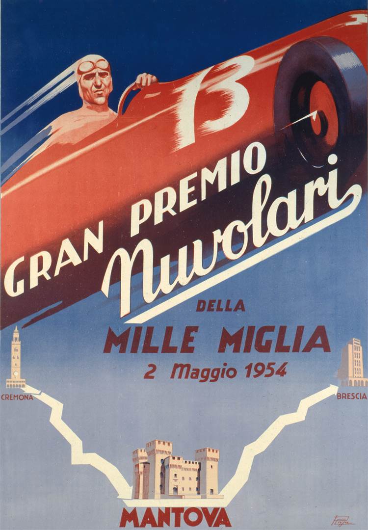 Poster of the year 1954 of the&lt;br&gt;1&#176; edition of the Gran Premio Nuvolari.