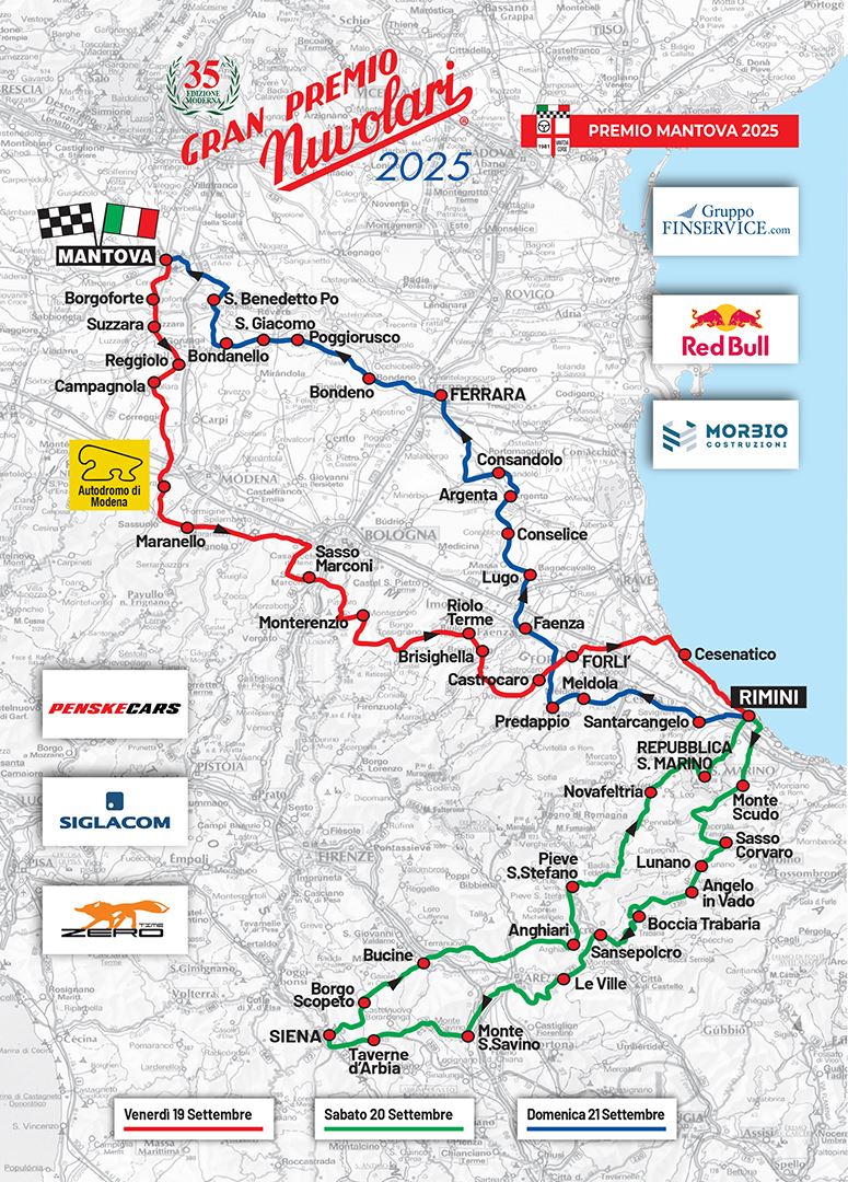 Percorso del 35° Gran Premio Nuvolari