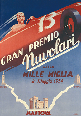 Poster of the year 1954 of the&lt;br&gt;1&#176; edition of the Gran Premio Nuvolari.
